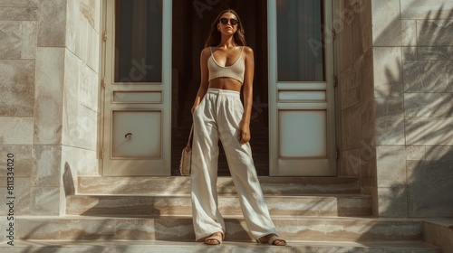 Woman Standing in Front of Doorway
