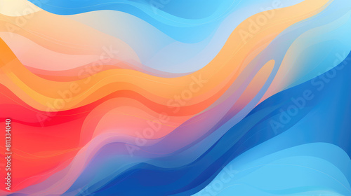 warm and blue color background abstract art 