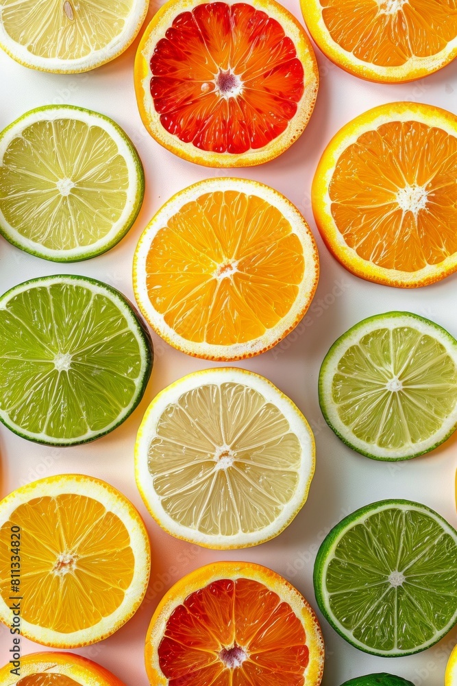 Group of Cut Oranges and Limes Group of Cut Oranges and Limes