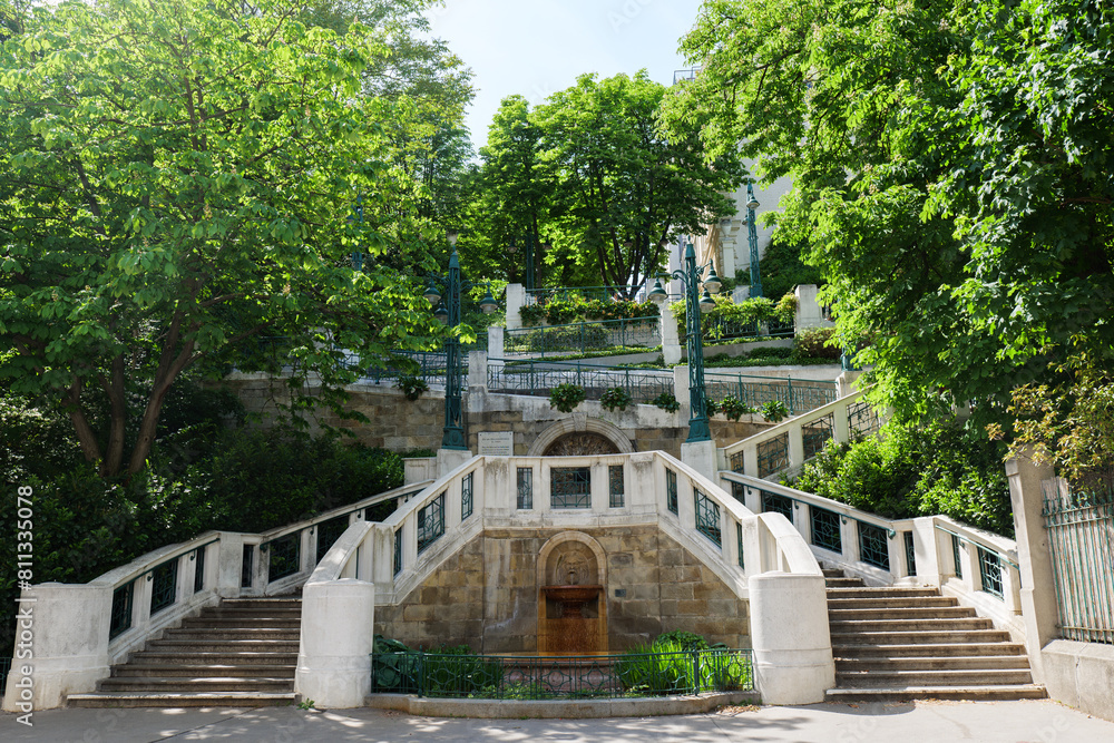 Art Deco Strudlhofstiege Staircase in Vienna Austria in Spring Art Deco Strudlhofstiege Staircase in Vienna Austria in Spring