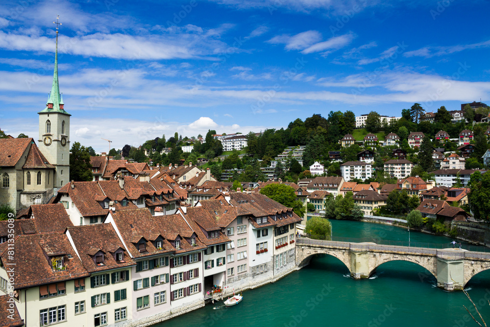 Panoramic view of Bern city center, Switzerland Panoramic view of Bern city center, Switzerland