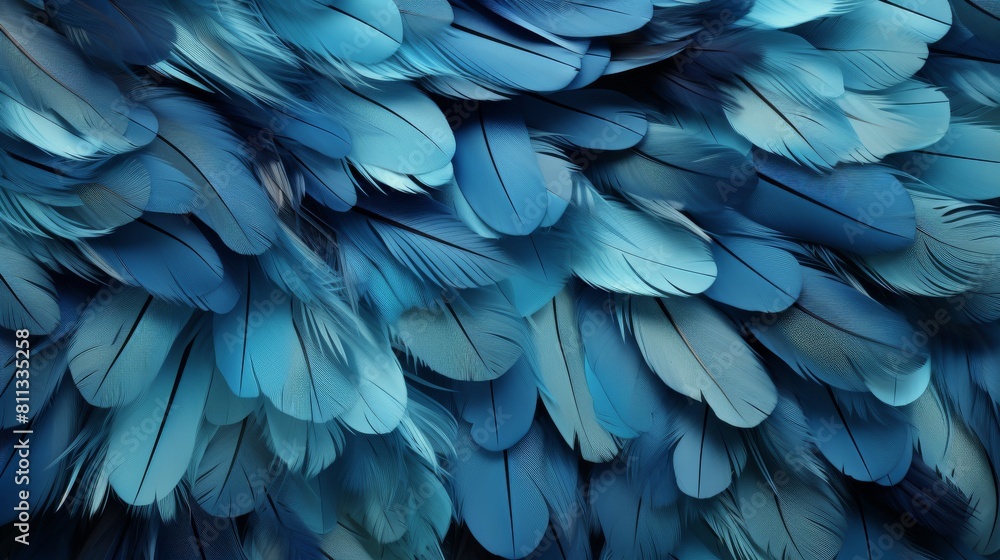 Obraz premium Blue Feathers Cluster