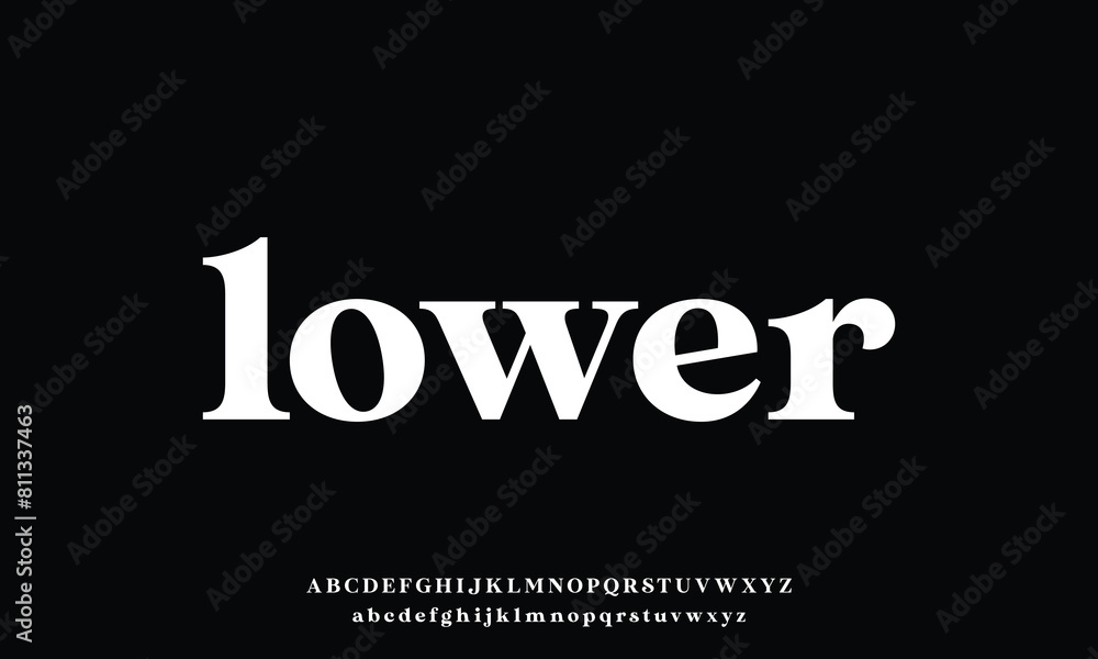 Abstract Fashion font alphabet. Minimal modern urban fonts for logo, brand etc. Typography typeface uppercase lowercase and number.