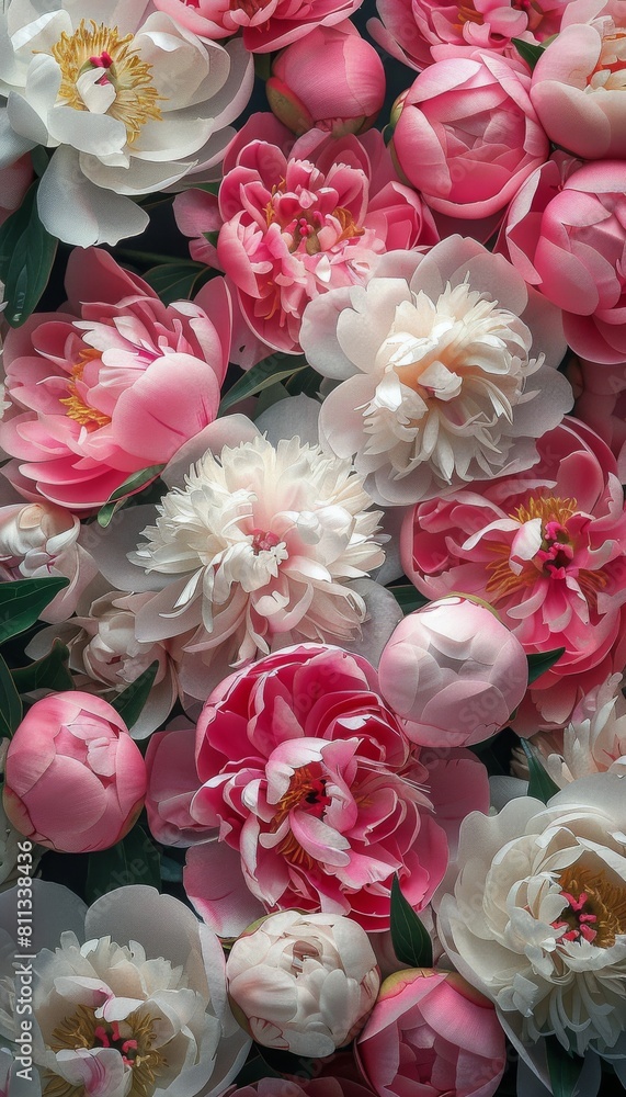 Pink and White Flowers in a Bunch Pink and White Flowers in a Bunch