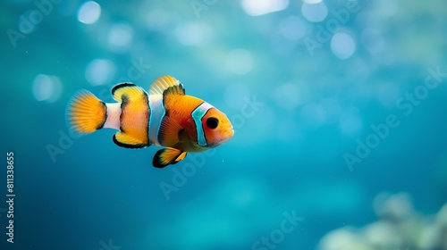 This is a photo of a clownfish. It is a small, colorful fish that lives in warm waters.