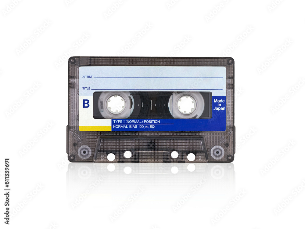 Retro cassette tape isolated on white background. Retro cassette tape isolated on white background.