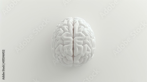 3D rendering of a human brain. The brain is the control center of the nervous system, and is responsible for coordinating all of the body's functions.