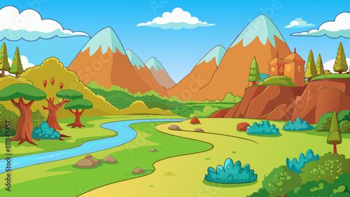  background cartoon vector illustration