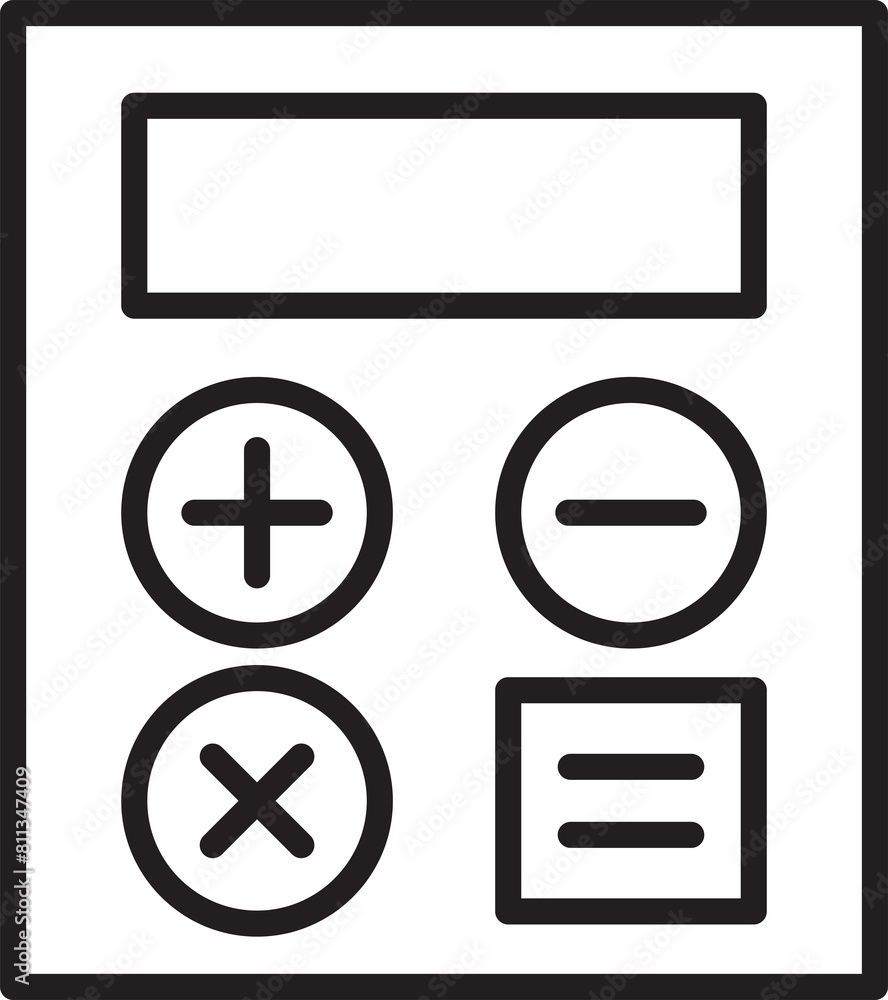 Calculator Line Icon Calculator Line Icon