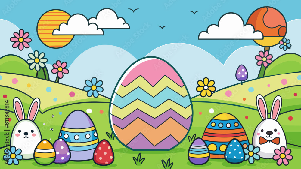 easter background cartoon vector illustration easter background cartoon vector illustration