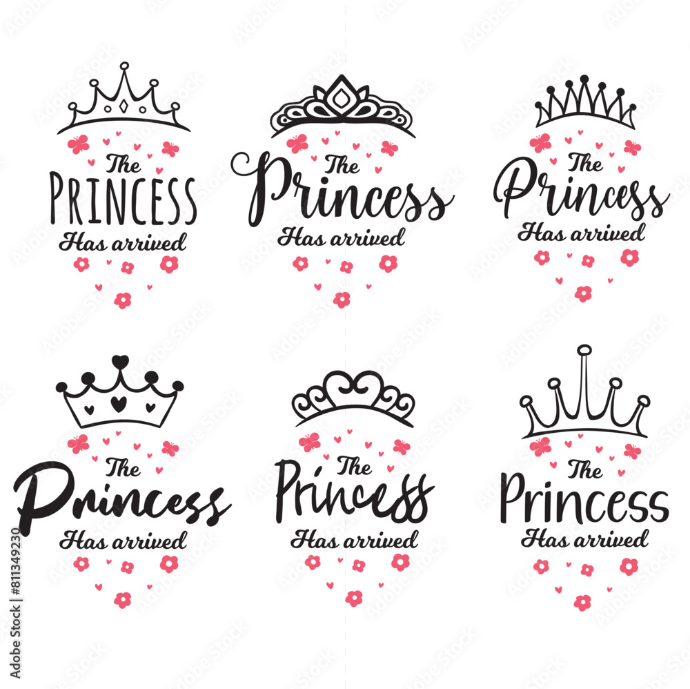The princess has arrived SVG, Bundle, Baby girl svg, Little girl svg