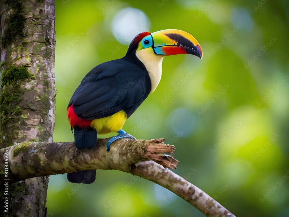 Obraz premium Costa Rican Toucan. Nature's Vibrant Journey.