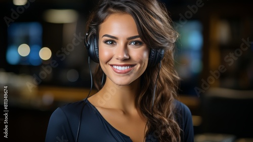 Smiling Woman With Headphones