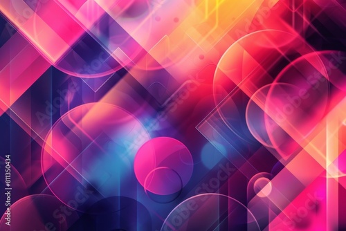 Colorful geometric background with abstract shapes and gradients Generative AI