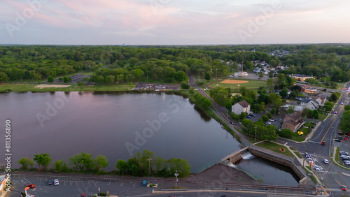 Aerial Sunset in Jamesburg New Jersey 