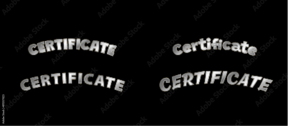 Obraz premium Silver Gradient with Bright Glow Certificate lettering