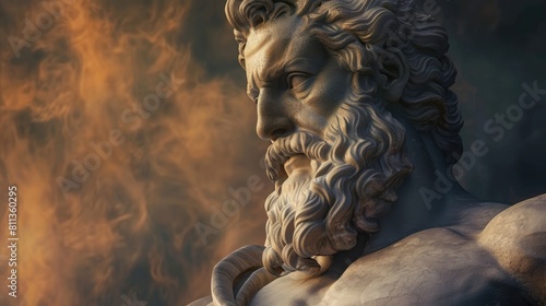 deity of hercules. ancient Greek mythology. Hercules was a legendary figure in Greek mythology. the offspring of Zeus and Alcmene. similar to alcides or alcaeus. Generative AI realistic photo