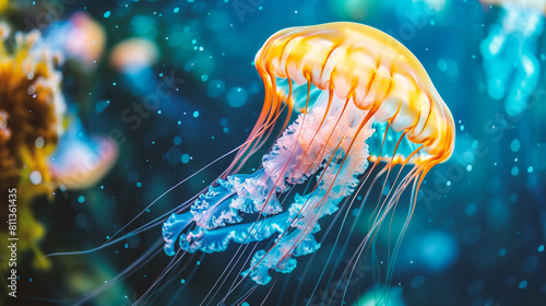 Jellyfish swimming in the water