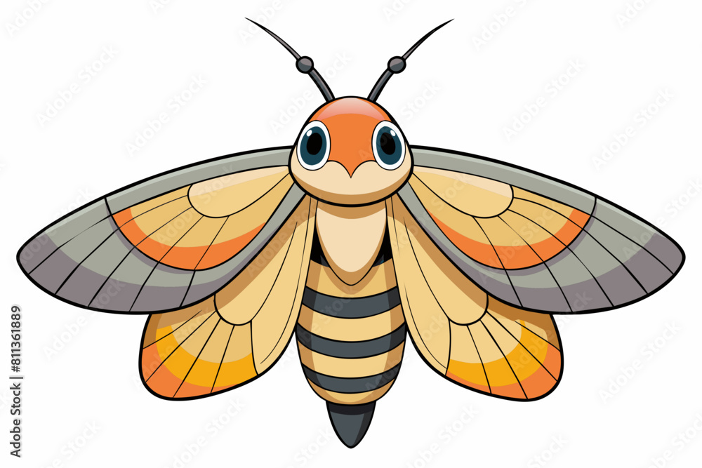 hawk moth cartoon vector illustration hawk moth cartoon vector illustration