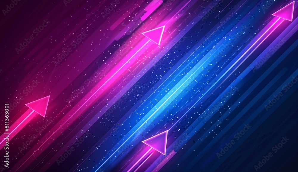 Abstract arrow speed light effect with blue and pink glow on dark background for technology, digital, internet concept Generative AI Abstract arrow speed light effect with blue and pink glow on dark background for technology, digital, internet concept Generative AI
