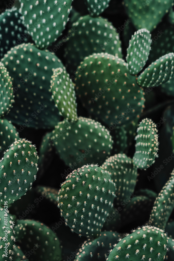 Vibrant Close-Up from top down, green Cactus background Vibrant Close-Up from top down, green Cactus background