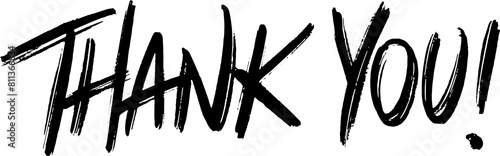 Thank You Phrase. Thanks Spray grunge font vector. Calligraphy script. Expressive Graffiti artistic Hand written typeface. Thanksgiving day.