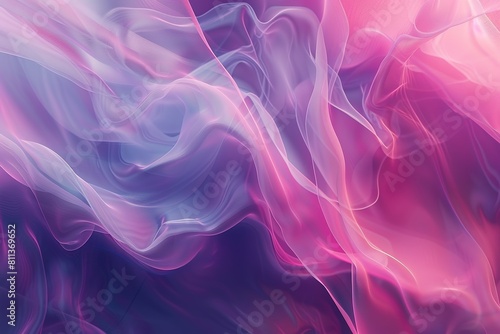 Abstract background with smooth lines in purple and pink colors, Ai generated