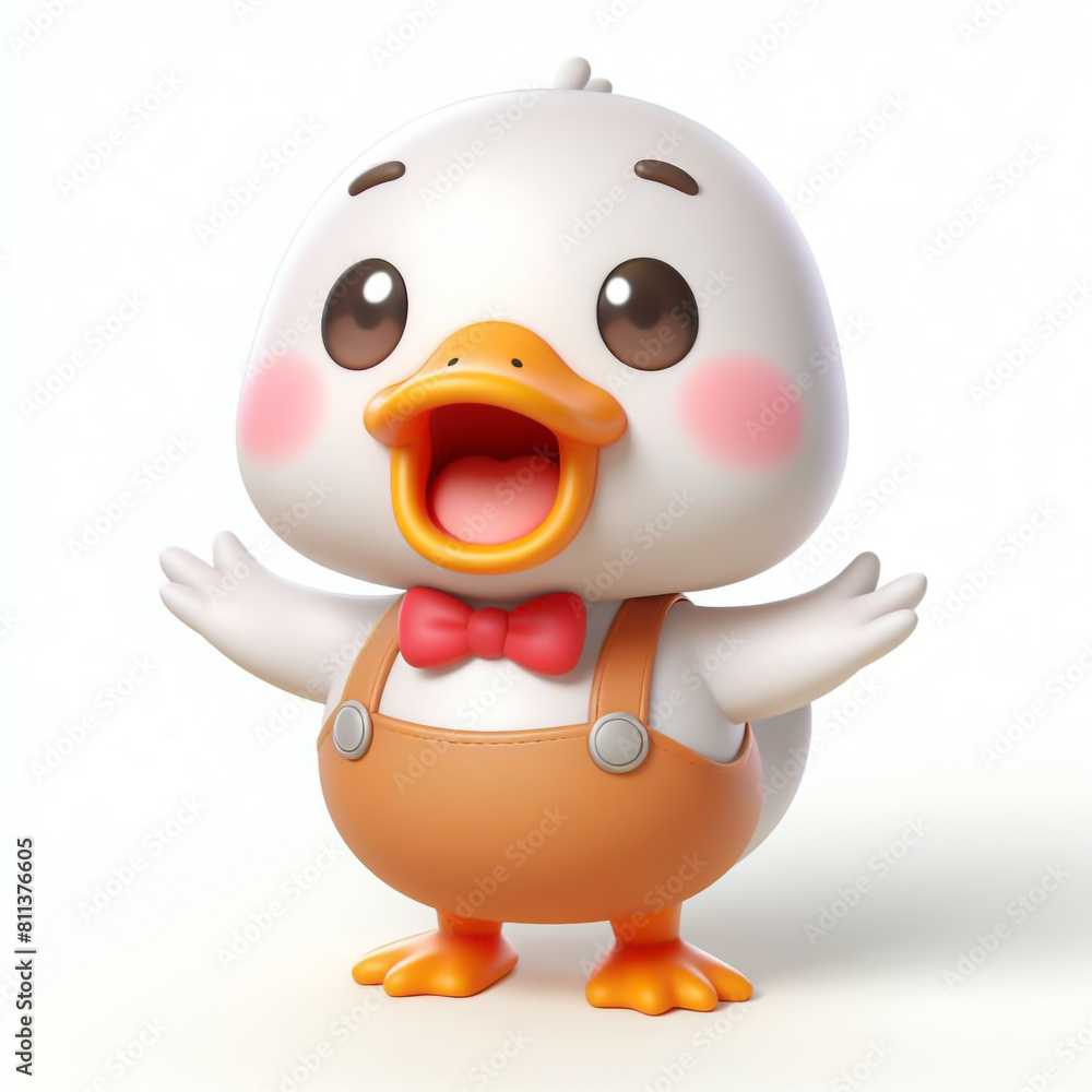 3D funny goose cartoon for children illustrations 3D funny goose cartoon for children illustrations