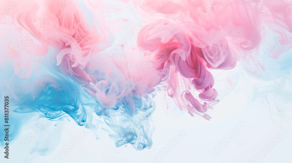 blue and pink ink swirling in water for a dreamy abstract background blue and pink ink swirling in water for a dreamy abstract background