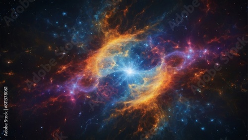 Big Bang visualization, Abstract background depicts cosmic energy release in stunning wallpaper.