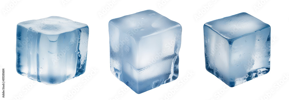 ice cubes isolated on white, transparent png, cutout, clipping path ice cubes isolated on white, transparent png, cutout, clipping path