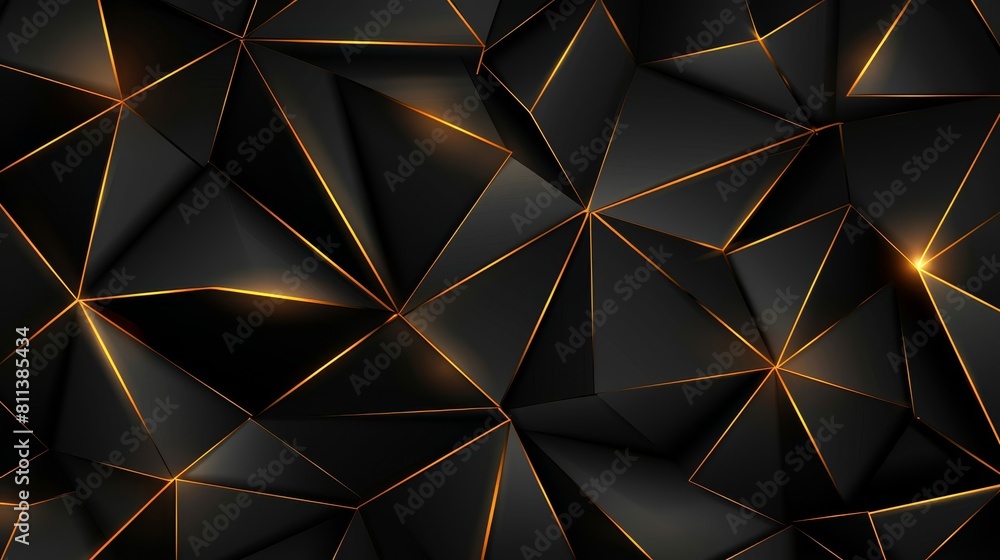 Dark black and gold abstract background with geometrical shapes Dark black and gold abstract background with geometrical shapes