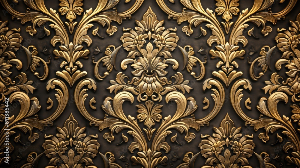 Dark brown and gold patterned Dark brown and gold patterned