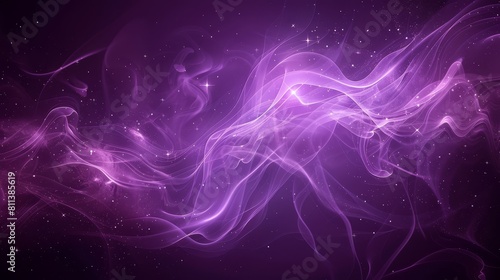 purple abstract background with stars and smoke  space for text  in the style of space background  purple