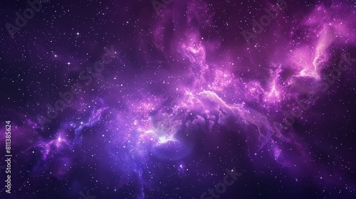 purple abstract background with stars and smoke  space for text  in the style of space background  purple