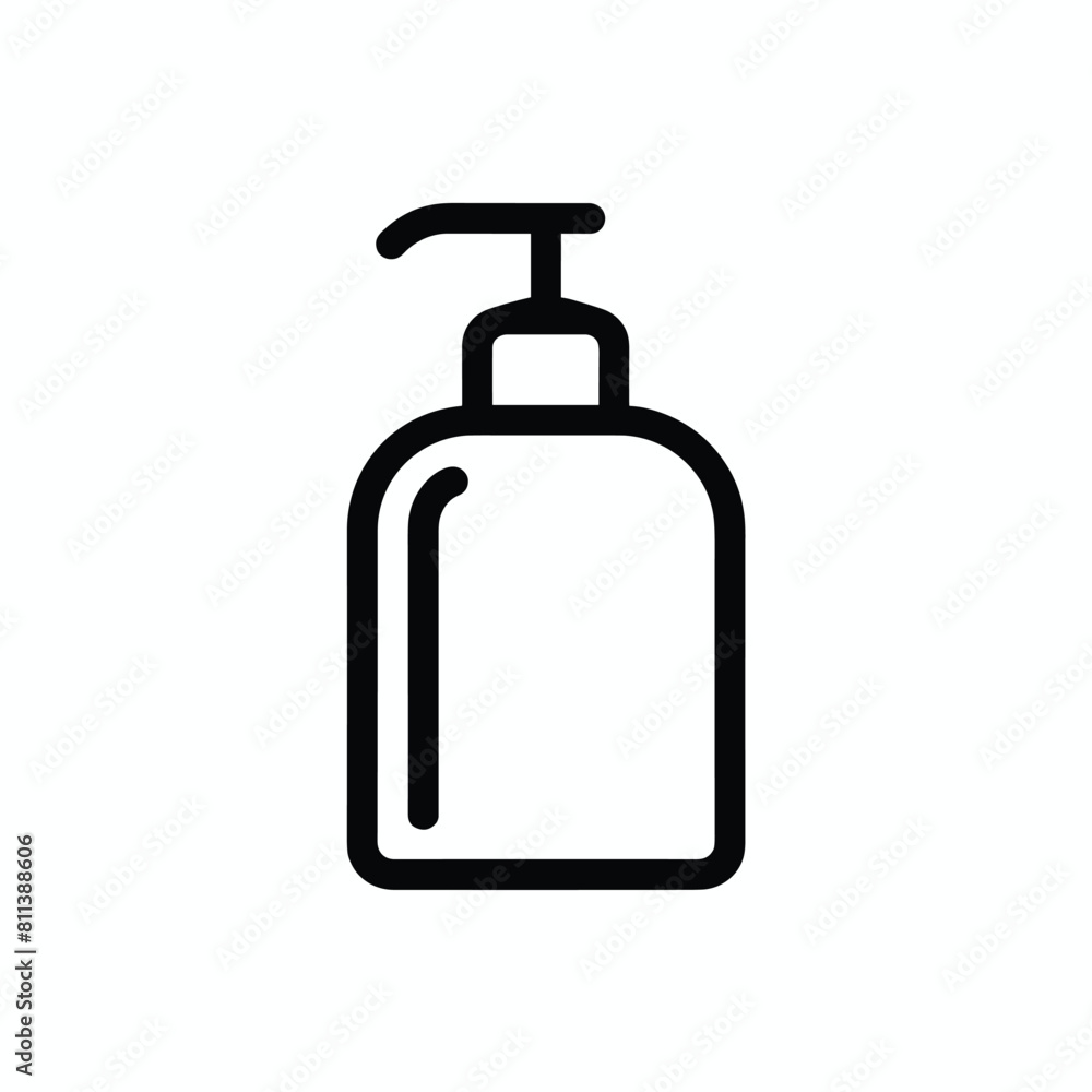 Liquid soap container bottle icon hygiene concept vector illustration Liquid soap container bottle icon hygiene concept vector illustration