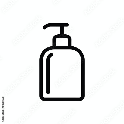 Liquid soap container bottle icon hygiene concept vector illustration