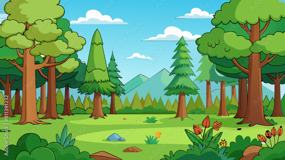 forest cartoon vector illustration forest cartoon vector illustration