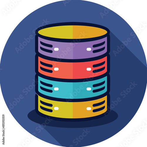 Database data server icon design cloud computing information concept vector illustration