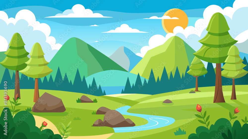  background cartoon vector illustration