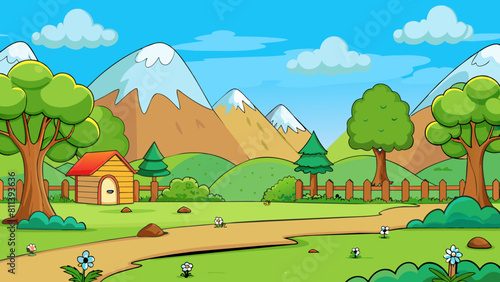  background cartoon vector illustration