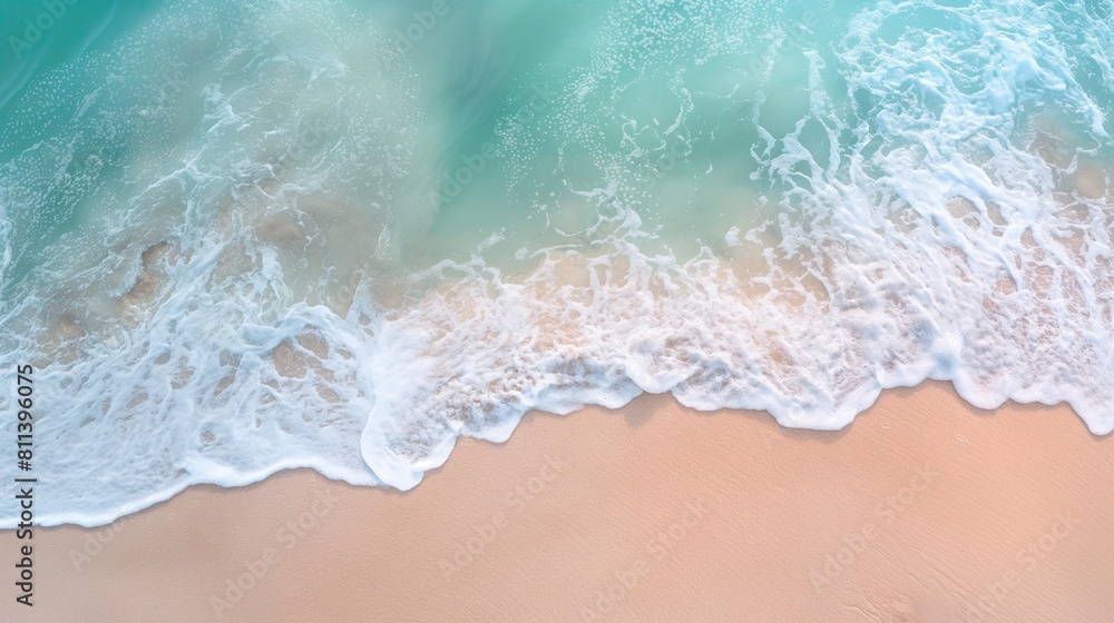 Close-up soft wave of the sea on the sandy beach. Beautiful sea waves with foam of blue and turquoise color isolated. Powerful ocean blue waves. Close-up soft wave of the sea on the sandy beach. Beautiful sea waves with foam of blue and turquoise color isolated. Powerful ocean blue waves.