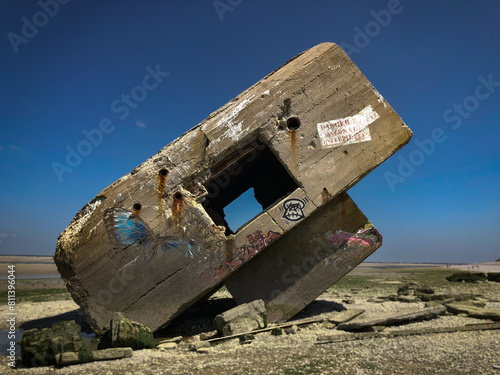 Bunker coast Normandy France