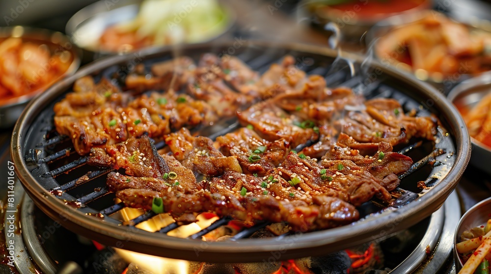 korea traditional tasty bbq food. Generative Ai korea traditional tasty bbq food. Generative Ai