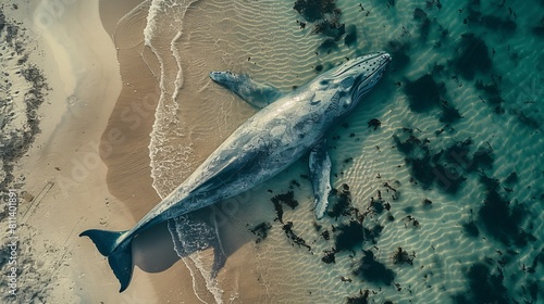 Stranded Whale on Shore photo