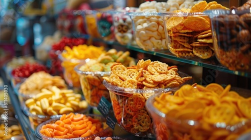 Unhealthy snacks on display, highlighting the challenges of dieting and weight management