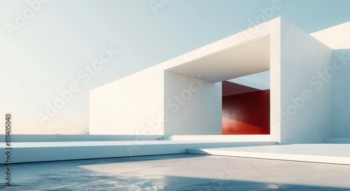 Modern Minimalism: White Architecture in Open Space