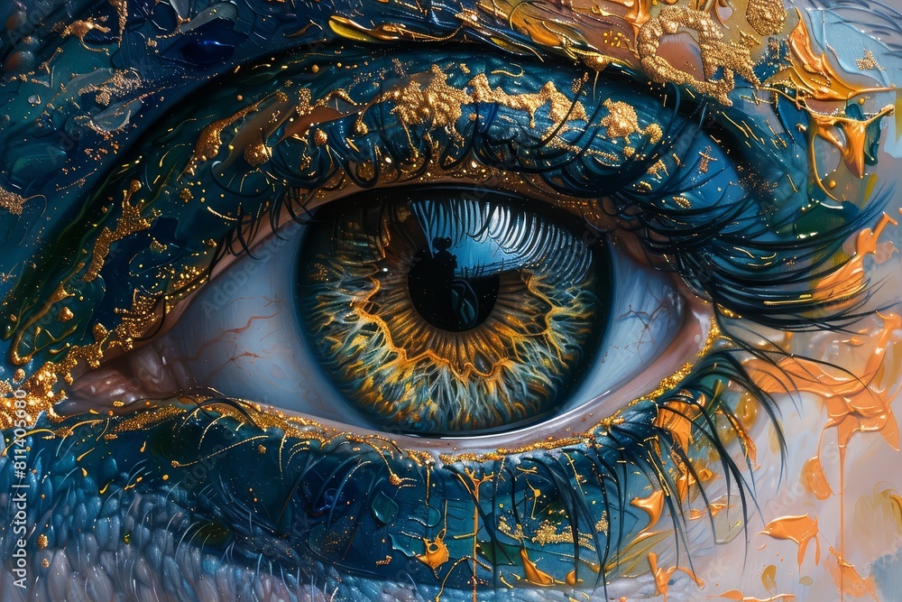 psychedelic eye, colorful, highly detailed, trippy artwork, rich colors