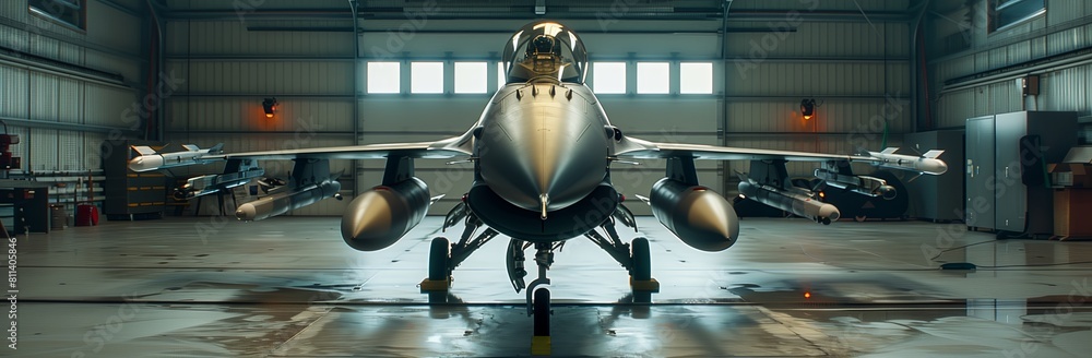 Fototapeta premium F-16 in garage