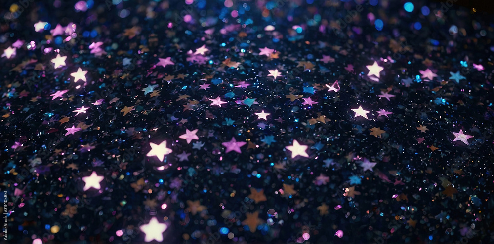 Sequins in the form of small stars tightly cover the surface Sequins in the form of small stars tightly cover the surface
